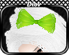 *D* Heart Green Lace Bow