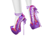 Purple Floral Heels