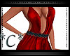 *C* Tied Back Dress- Red