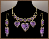 Purple Heart Jewelry Set