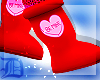 Be Mine Love Boots Red