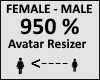 Avatar scaler 950%