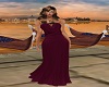 -FE- Wine strap gown