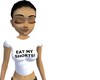 White Eat My Shorts Tee