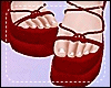 *Y* Strap Sandals - Red