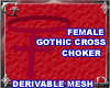 Gothic Cross Choker Mesh