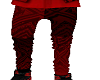Red pattern pants
