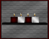 Shelf with candles