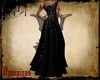 Dark Black Velvet Gown