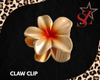 Orange Claw Clip