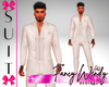 White/White Silk Suit