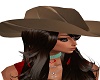 brown design cowgirl hat