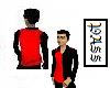 red and black blse