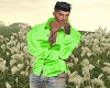 Neon Lime Silk Shirt