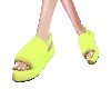 Fluffy Sandals LimeGreen