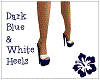 Dark Blue/White Heels