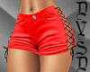 Laced Shorts in Red