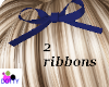 blue twin hair ribbons
