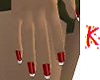 M>Candy Red Dainty Nails