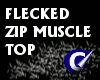 Flecked Zip Muscle Top