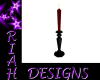Black/Red candle