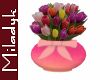 MLK Pink Vase Tulips