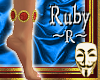 Gold Anklet *Ruby*R