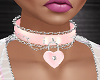 A Pink Heart Collar