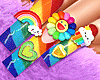 🌈 Rainbow Charm Nails