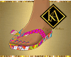 Wicker colors sandals