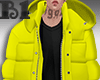 Puffer Hoodie Yellow