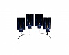 Blue Black Wall Candles