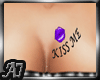 Tatto Chest kiss Purple