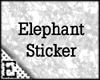 [E] Elephant Sticker