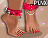 Anklet Feet Red