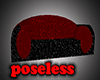 Poseless Black/Red Couch