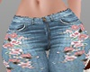 Pink Flowered RLL Jeans