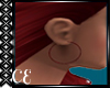 ::Red Hoop Earrings::