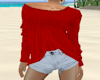 JT Sweater Shorts Red 1