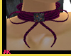 maroon collar