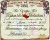 Bella wedding certificat