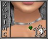 F Green Heart Choker