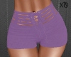 Lace Up Shorts Purple
