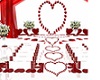 red white wedding room