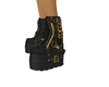 belted black n gold boot