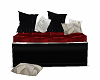 Blk, Red & white Bench