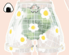 vinyl short pants flower