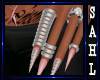 LS~PINK NAIL/SILVER RING
