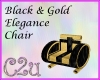 C2u Blk/Gold Chair