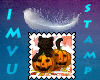 kitten Halloween stamp